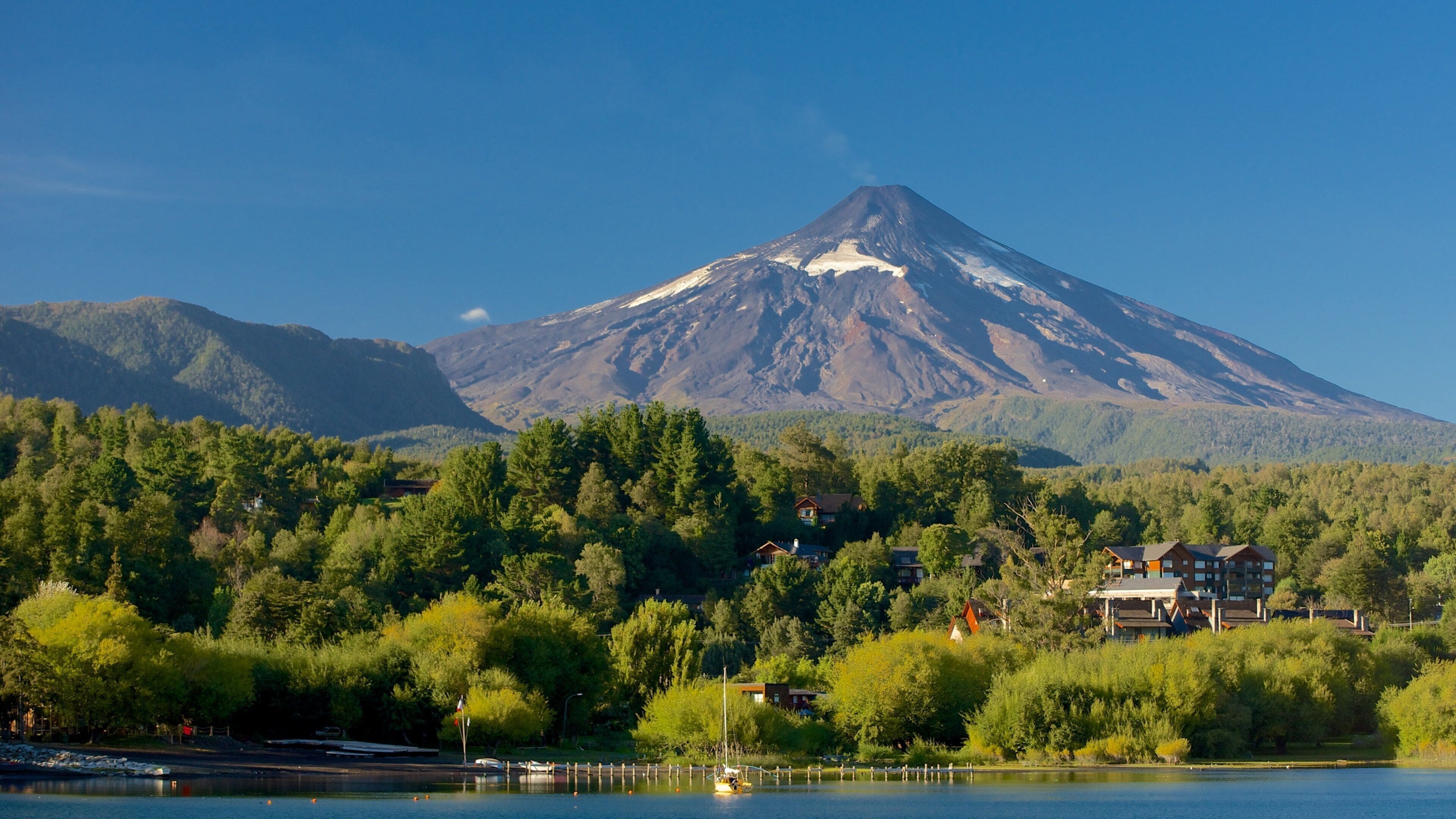 Paisaje de Pitrufquén y sus alrededores en La Araucanía, Chile